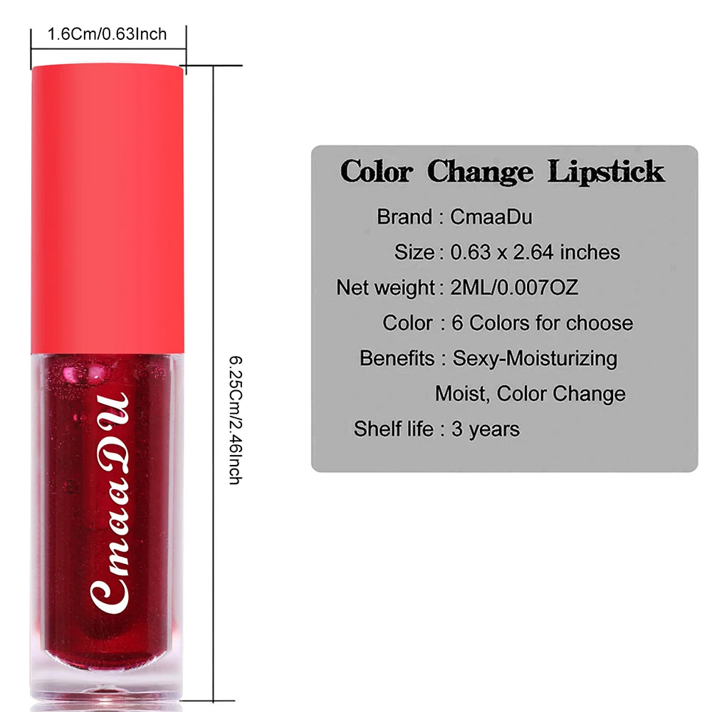 CmaaDu 1 Pcs Moisturizing Hydrating Lip Gloss Lipstick Cherry Flavor Fruit Anti-cracking Long-lasting Waterproof Lip Glaze Red Oasis Select