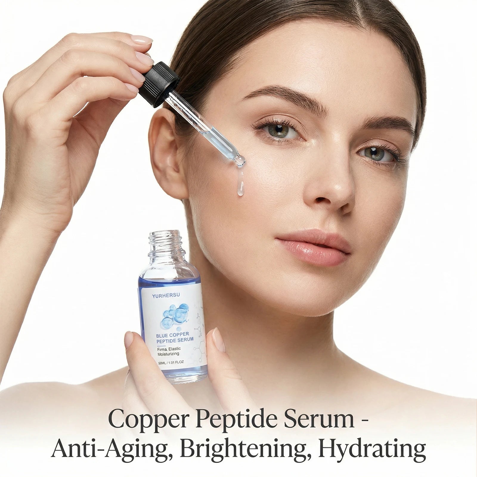 Blue Copper Peptide GHK-Cu Facial Serum – Firming & Moisturizing Copper Peptide Serum Oasis Select