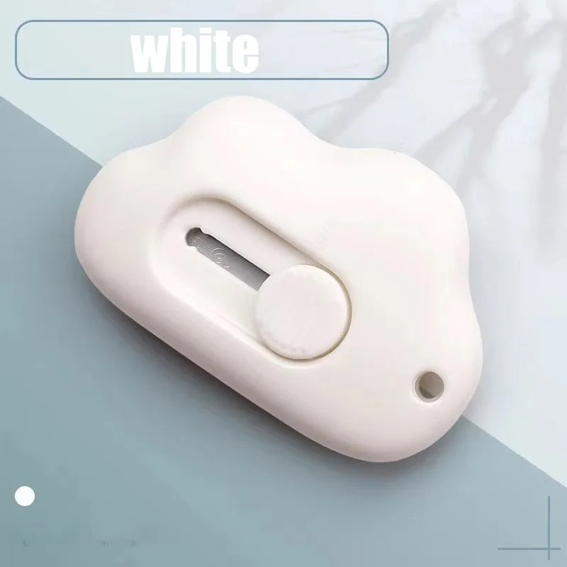 1/4pcs Mini Utility Knife Retractable Letter Opener Box Cutter Portable Carton Opener Paper Cutting Tool School Office Supplies Oasis Select 1pcs white