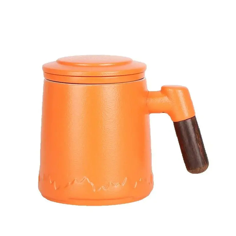 Ceramic Cup Tea Separation Cup Drinking Water Mug with Filter Office Cup Hand-held Gift Cup Gift Cup Oasis Select