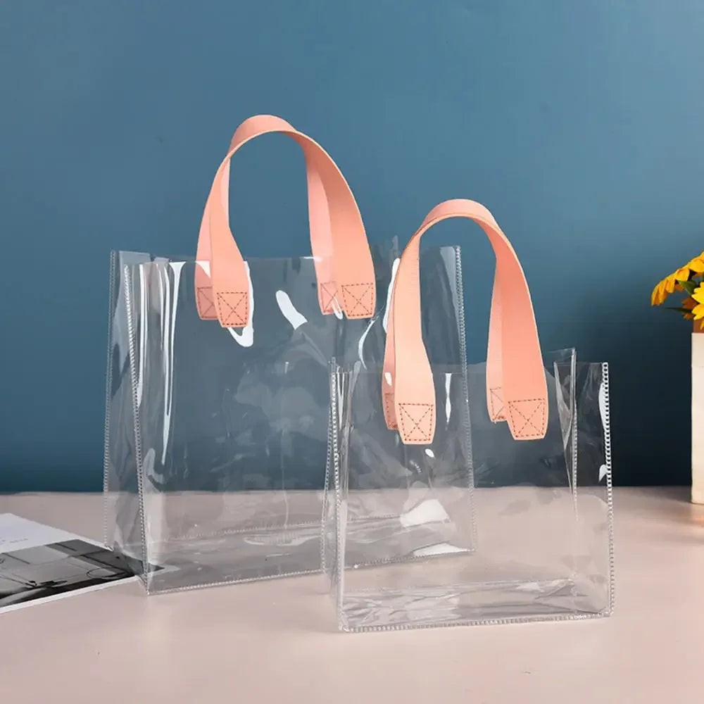 New Fashion Transparent Bag Women Bag Luxury Handbag Fashion Pvc Clear Bag High Quality Handbags Feminina Bucket Crossbody 2024 Oasis Select 2-Pink-S Other