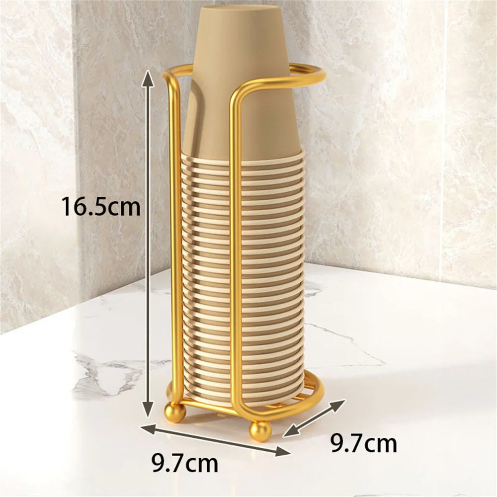 Metal Disposable Cup Dispenser Rack | Rust-Proof Organizer