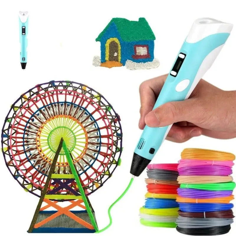 Drawing Print For Kids Adult Creative Toy Gift 36M PLA Filaments +USB 3D Pens 3D Printing Pen Arts Printer Set PLA Filament Oasis Select