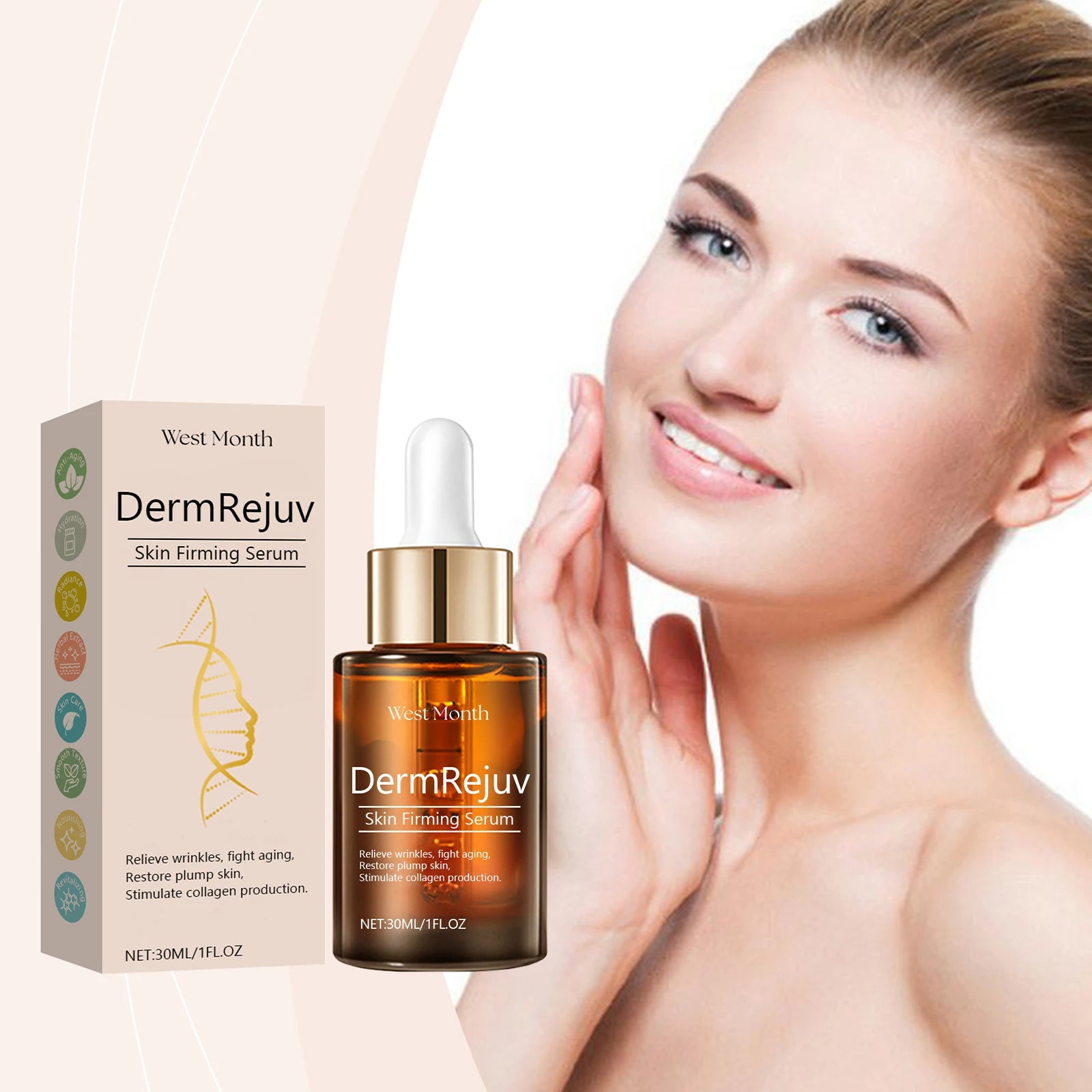 Skin Firming Essence Relieve Wri-nkles Anti Ag-ing Lighten Fine Lines Lifting Even Skin Tone Moisturizing Hydrating Facial Serum Oasis Select