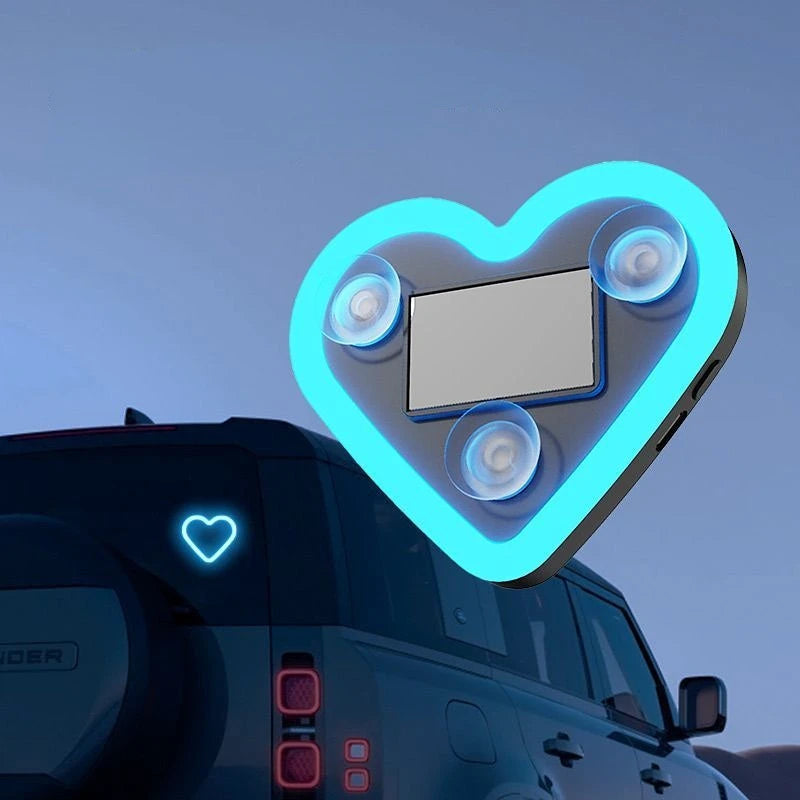 New car solar triangle window heart-shaped light emitting heart-shaped atmosphere light interior wiring free LED atmosphere lamp Oasis Select
