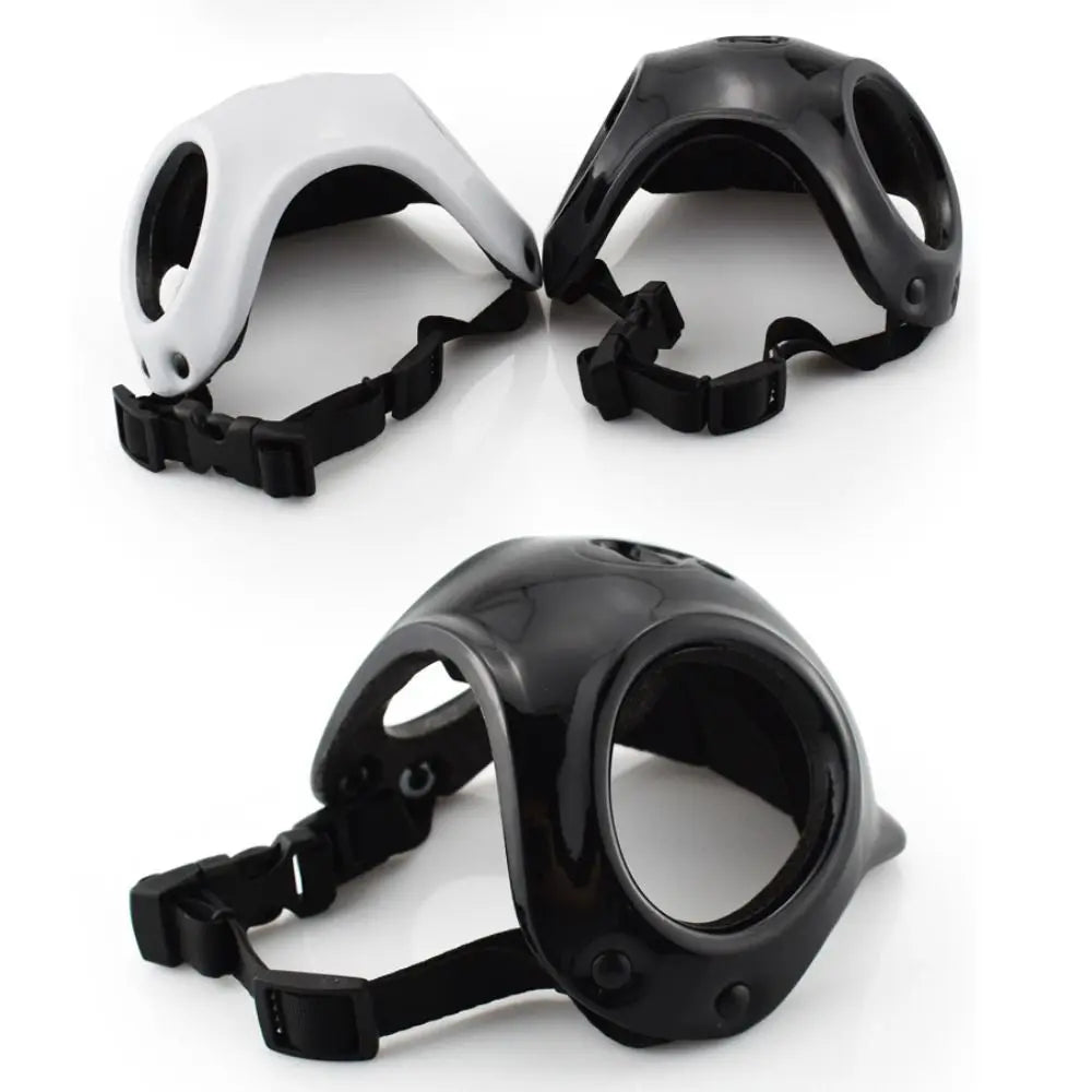 Plastic Pet Dog Helmets With Ear Holes Solid Color Pet Motorcycle Headgear Handsome Adjustable Straps Pet Locomotive Helmet Cat Oasis Select