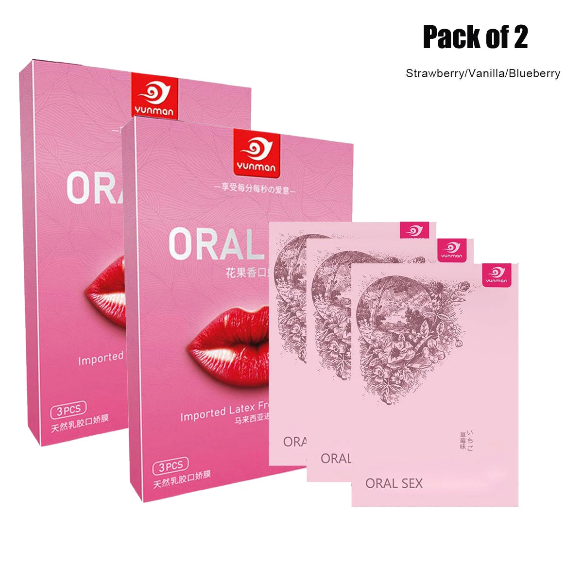 1/2 Packs Fruit Flavor Ultra-Thin Oral Sex Membrane Soft Vagina Anus Mouth Tongue Licking Penis Oral Sex Film Couples Sex Game Oasis Select A-Pack of 2