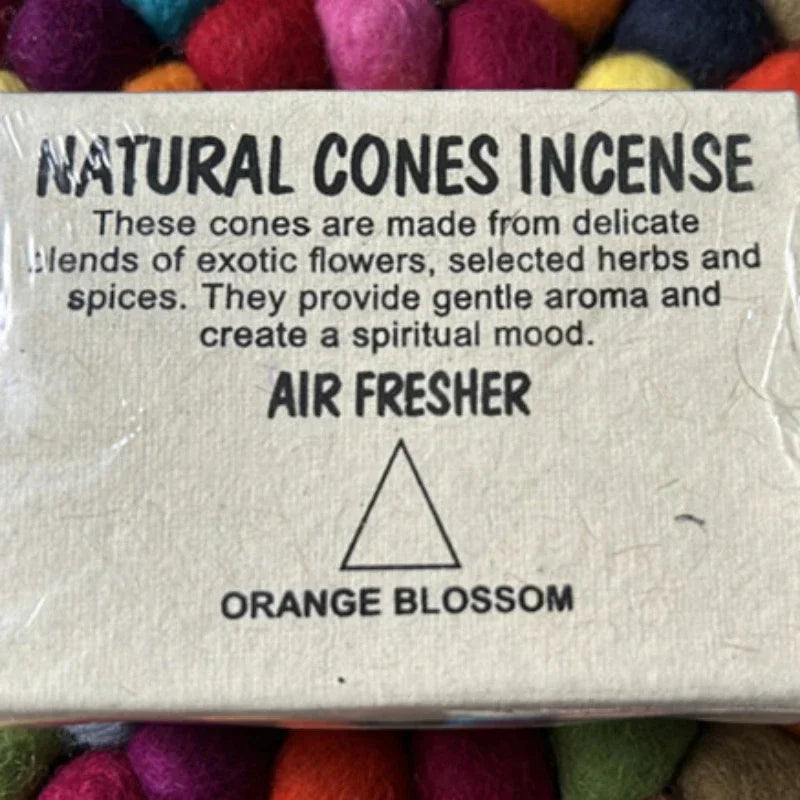 Handmade LotusCone Incense Premium SandalwoodPagoda Aromatherapy for Yoga/Meditation,Natural Home Fragrance Spiritual Cleansing Oasis Select orange