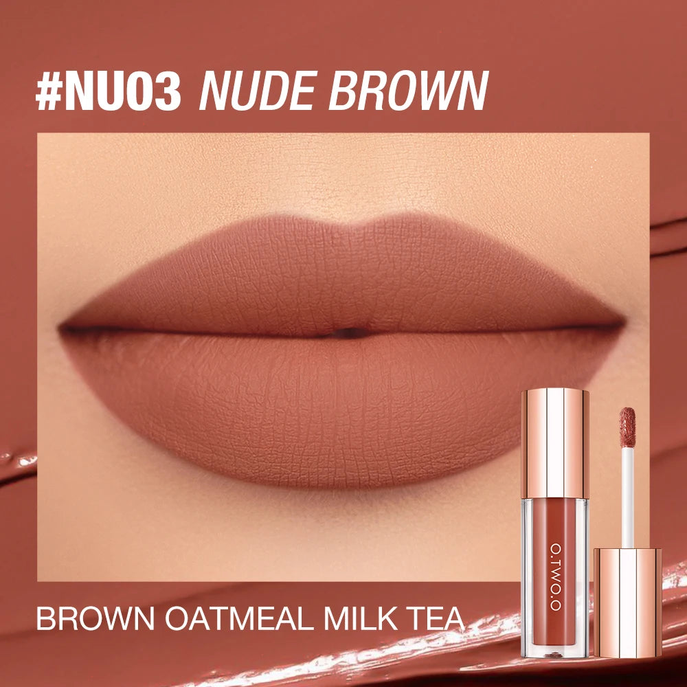O.TWO.O Matte Lip Glaze | 24H Waterproof Color-Locking Lip Tint
