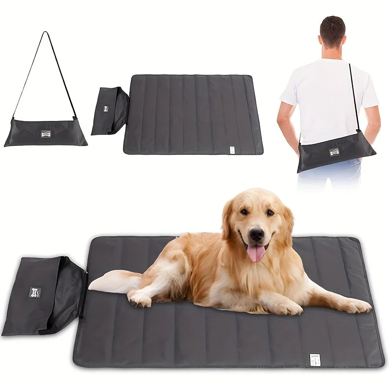Foldable Pet Mat 100x70cm Portable Cat Dog Sleeping Pad with Storage Bag for Indoor Outdoor Camping Travel All Season Use Oasis Select