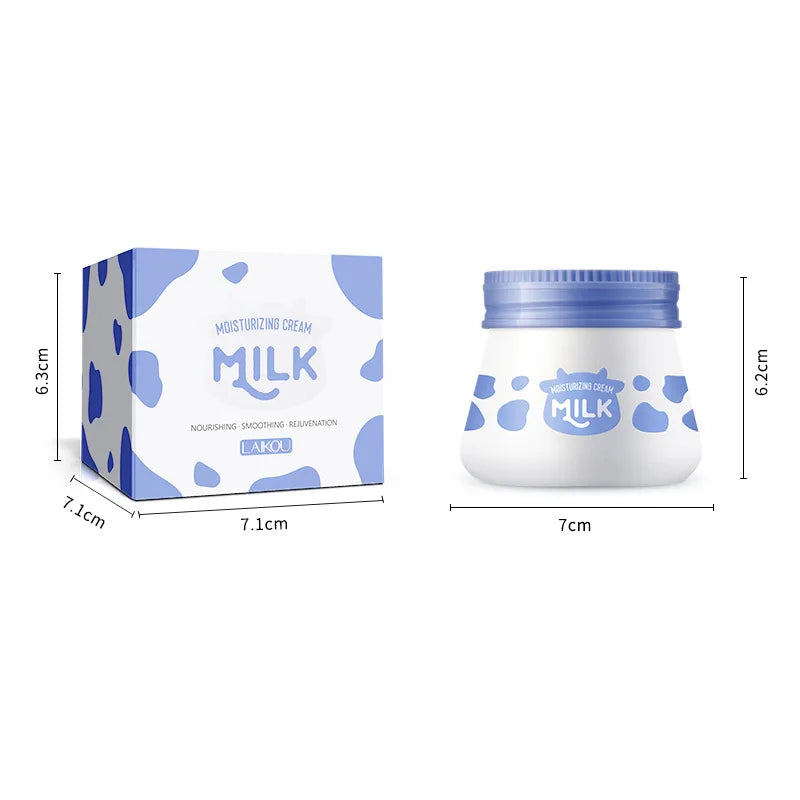 Laikou Milk Moisturizing Cream,Deep Hydration Face Cream with Milk Protein Hyaluronic Acid, Nourishing & Brightening,Lotion 55g Oasis Select 55g
