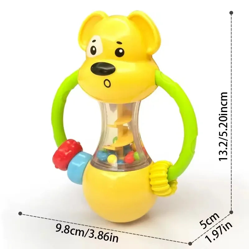 Soft Baby Grasping Ball Rattles with Bell Ball Early Education Educational Sensory Toy Random Color Oasis Select