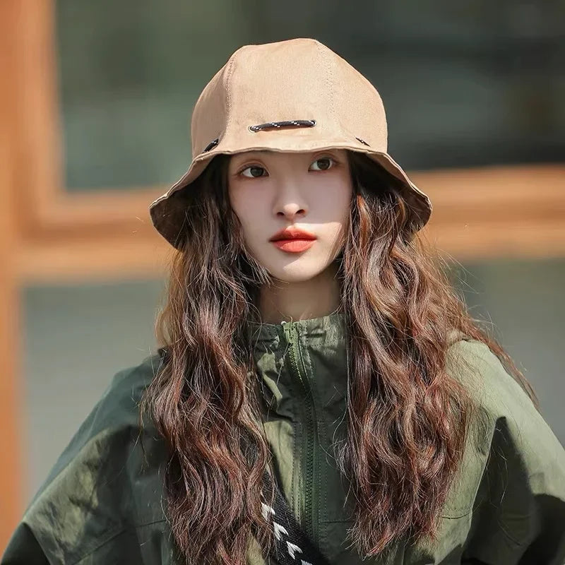Women‘s Reversible Bucket Hat Spring Summer Double Sided Casual Sun Protection Visor Face Slimming Packable Travel Cap Oasis Select Khaki As shown
