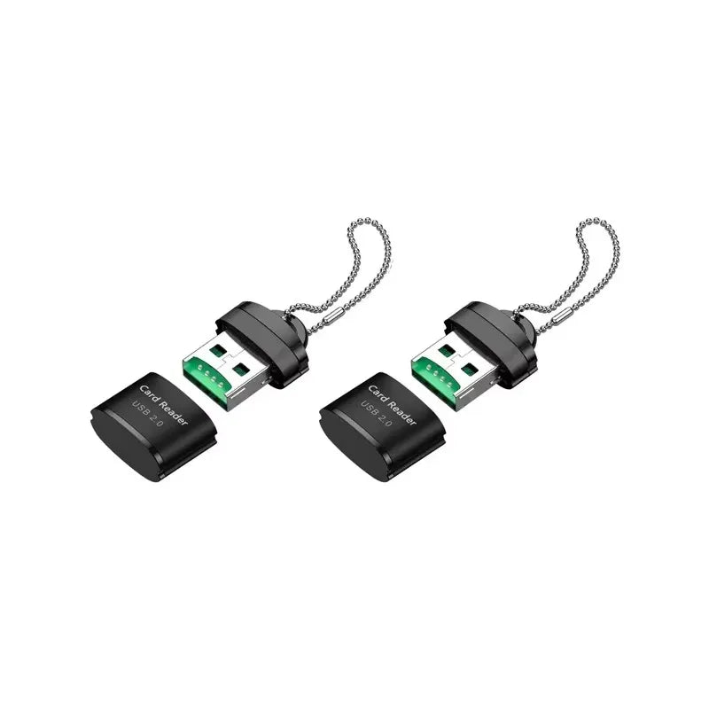 1/2/3pcs Mini High Speed USB 2.0 Card Reader SD Memory Card Adapter For PC Computer Laptop Notebook Car Micro SD Card Reader Oasis Select 2pcs Black