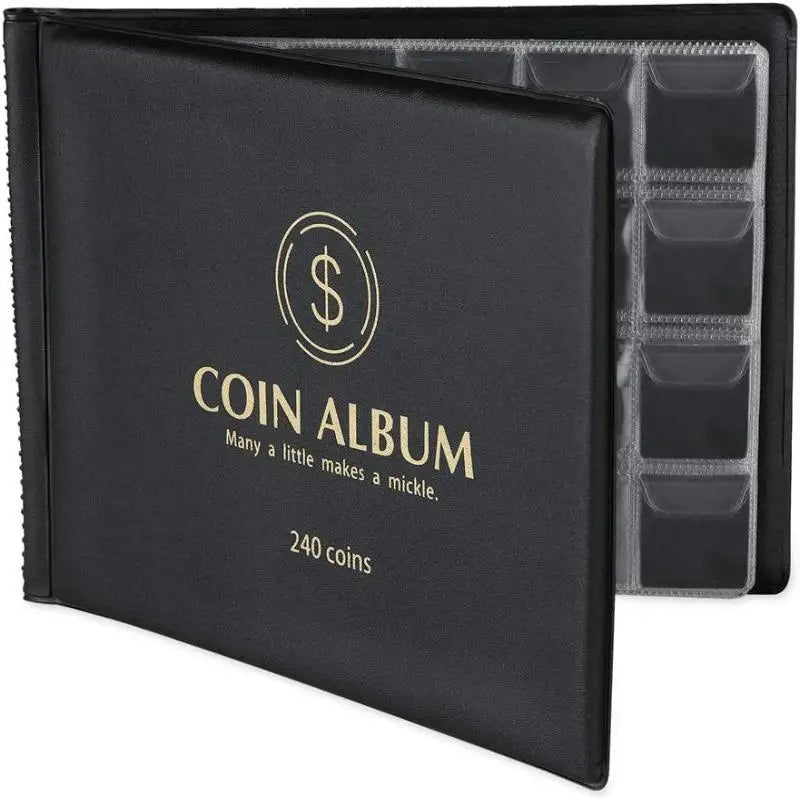 Premium 240 Pockets Coin Album, Stamps Collection Holder, Penny Storage Displaying Supplies Oasis Select