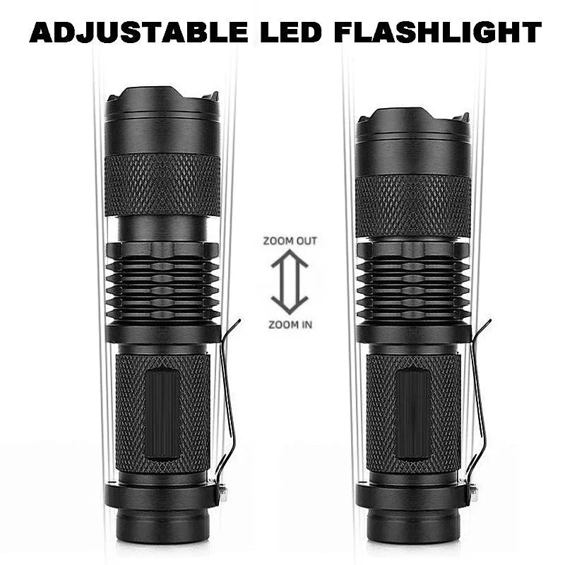 7W 300LM SK-68 1-Modes Mini Light Black Q5 LED Tactical Flashlight Red light, Green light, Blue light, White led light Oasis Select