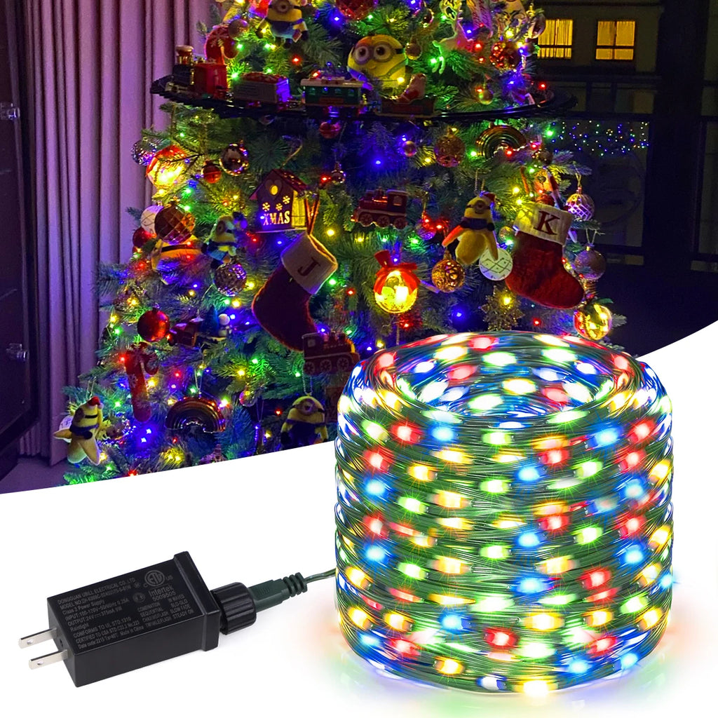 10M-100M Green Wire Outdoor LED String Lights Waterproof 100LED-800LED Fairy Garland Holiday Party Christmas Tree Wedding Decor Oasis Select