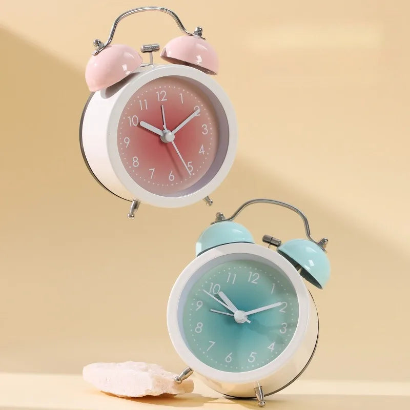 High Appearance Desktop Clock Ins for Elementary School Alarm Clock Girls Ornament Children Wake-up Tool Gradient Oasis Select
