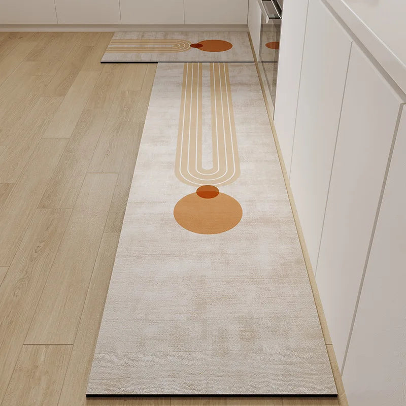 Minimalist geometric diatomaceous earth mat for household anti slip foot mat, water absorption and anti drop kitchen mat Oasis Select 03 50X80cm