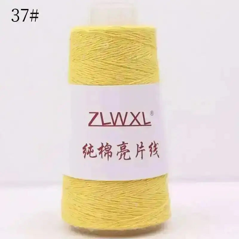 Sequin Cotton Yarn DIY Knitted Decoration Hand Crochet 400M