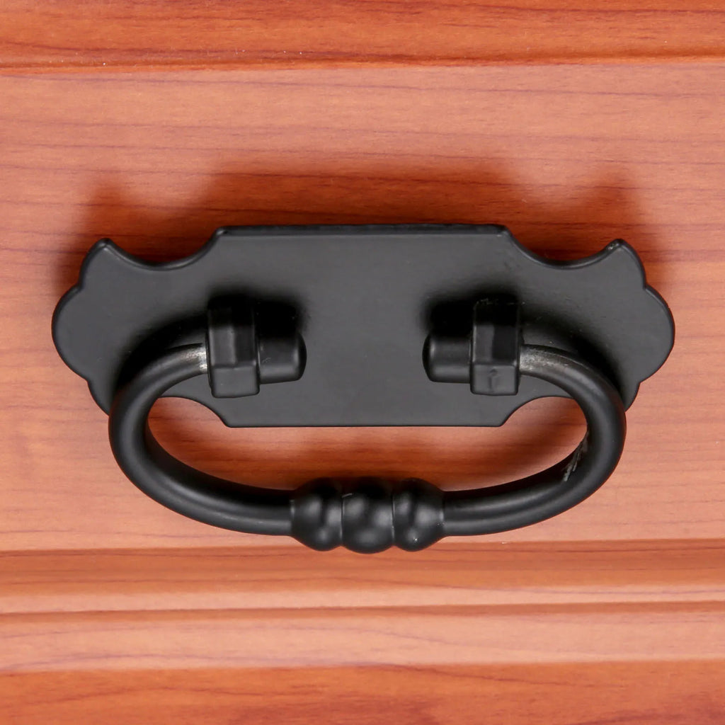 1Pc 88*56mm Black Handle Zinc Alloy Pull For Drawer Door Cabinet Bin Wardrobe Vintage Jewelry Chest Suitcase Furniture Hardware Oasis Select