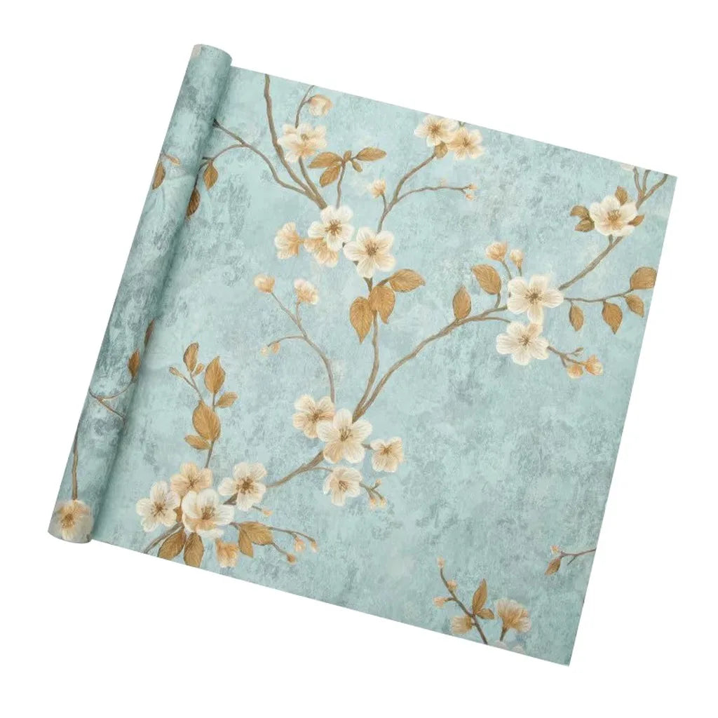 10piece 53cm Advanced Embossed Gilded Flower Paper Atmosphere Art Paper Bouquet Wrapping Floral Paper Gifts Flower 3D decor Shee Oasis Select Light Blue Green Ivo