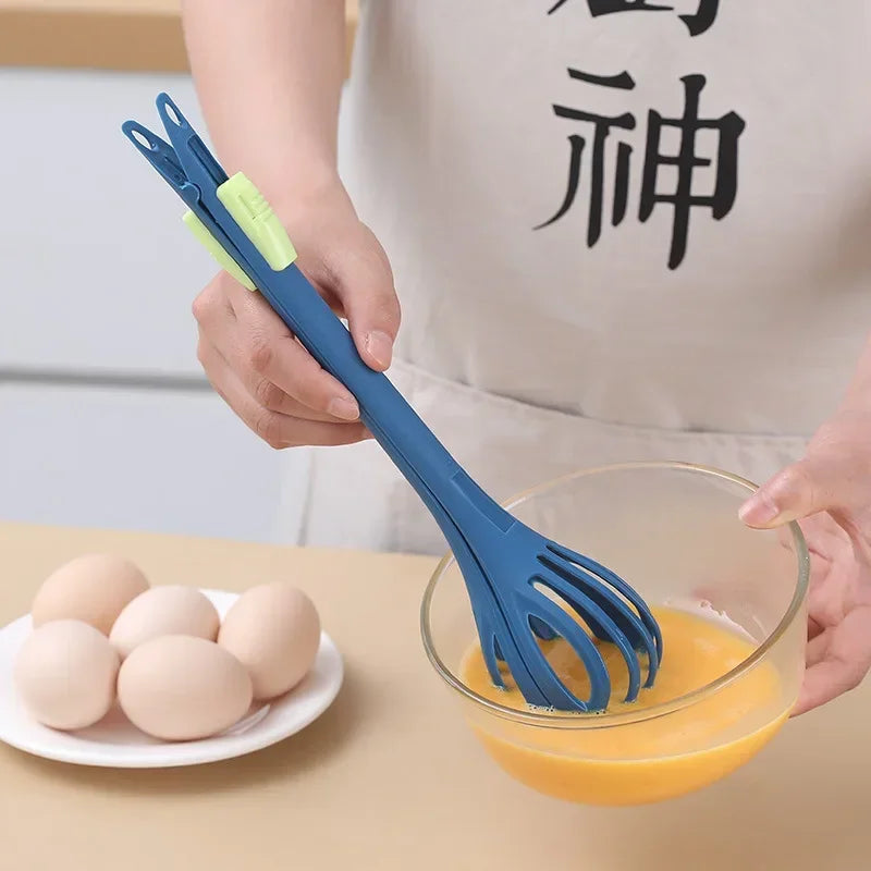 Multifunctional Egg Beater Egg Milk Whisk Pasta Tongs Food Clips Mixer Manual Stirrer Kichen Cream Bake Tool Kitchen Accessory Oasis Select