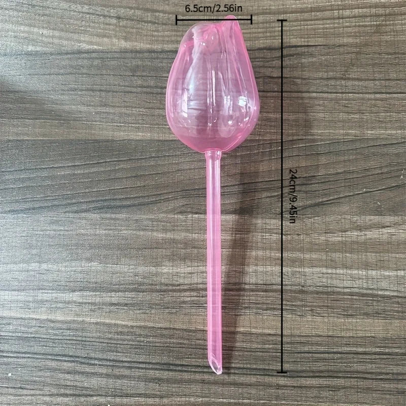 Pink tulip plant watering balls, suitable for indoor and outdoor plants, automatic plant drippers, and automatic watering Oasis Select