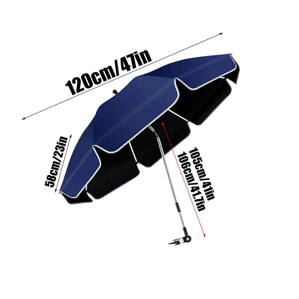 360° Clip-On Chair Umbrella | UV Canopy Beach & Camping
