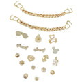 Fashionable shoe accessory set, made of metal, with a shoe chain clasp, removable, suitable for sandals and flip-flops. Oasis Select CJ-015