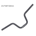 Folding Bike Handlebar Aluminum25.4*580mm Hi-Rise 120/160mm For Brompton Ultralight Bicycle Swallow Shaped Handle Accessories Oasis Select 25.4x580x160mm black