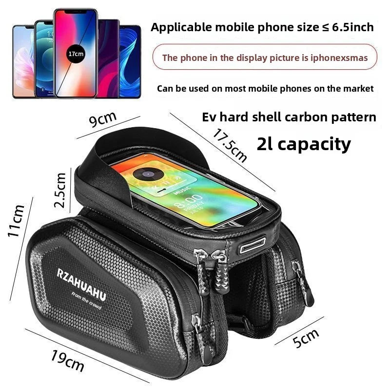 Bicycle bag, front beam bag, mountain road bike, pipe hanging bag, mobile phone bag, waterproof riding accessories Oasis Select C