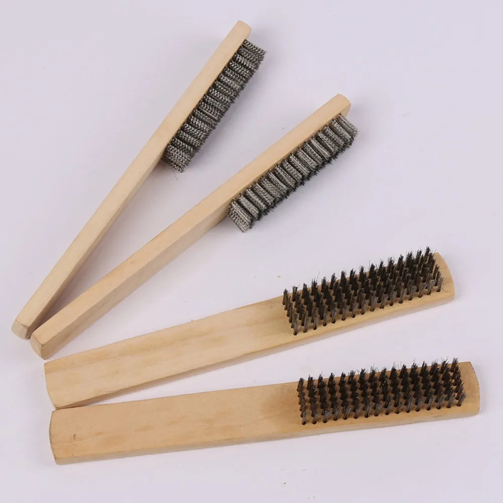 root carving stainless steel wire brush Wooden handle brush clean Oasis Select