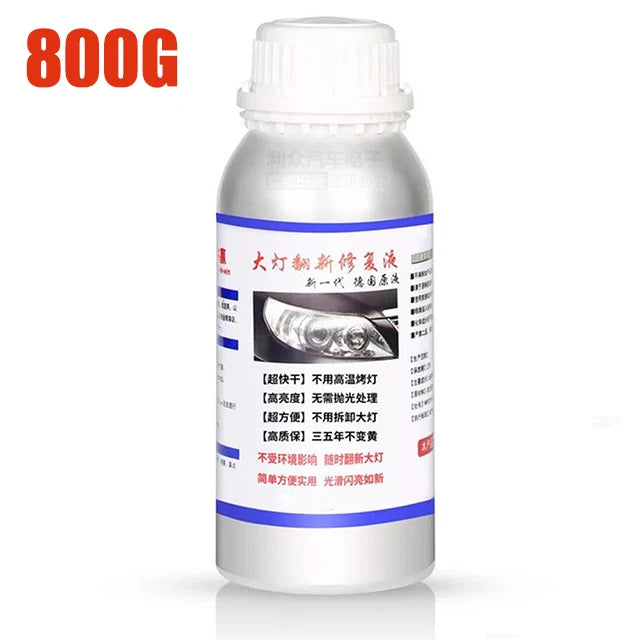Car Headlight Polishing Liquid Polymer Car Accessories Headlamp Renovation Restoration Cleaning Agent 800ML Auto Repair Products Oasis Select 800g Repair Fluid