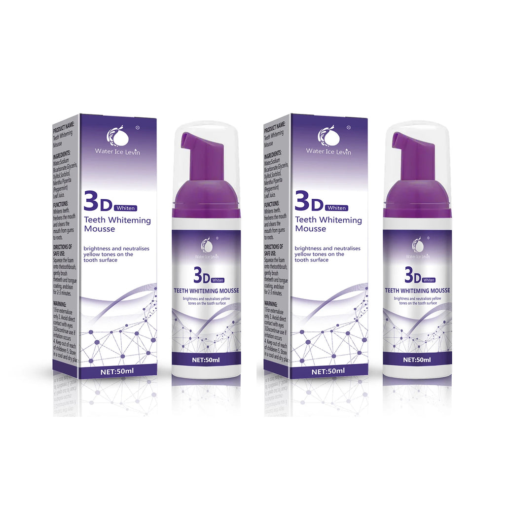 Purple Whitening Mousse Toothpaste 50ml – Fresh Breath & Deep Clean Whitening Mousse Toothpaste Oasis Select Two Boxes