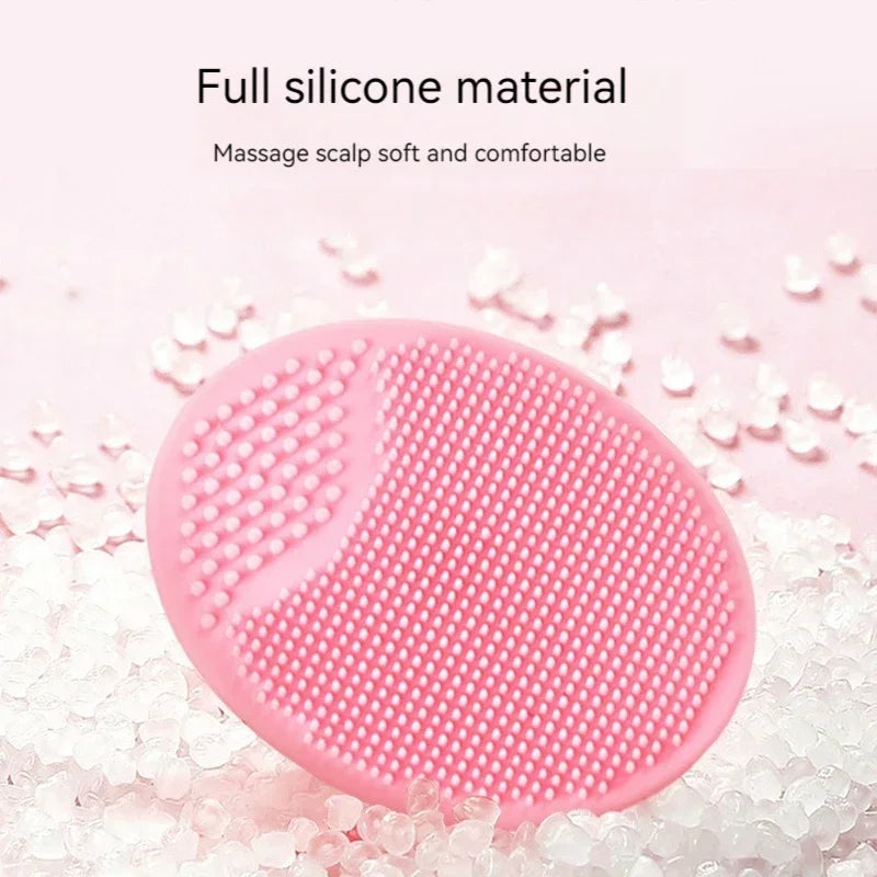 Silicone Face Wash Brush Clean Pores Baby Shampoo Brush Baby Bath Brush Soft Hair Round Shampoo Comb Home Use Oasis Select