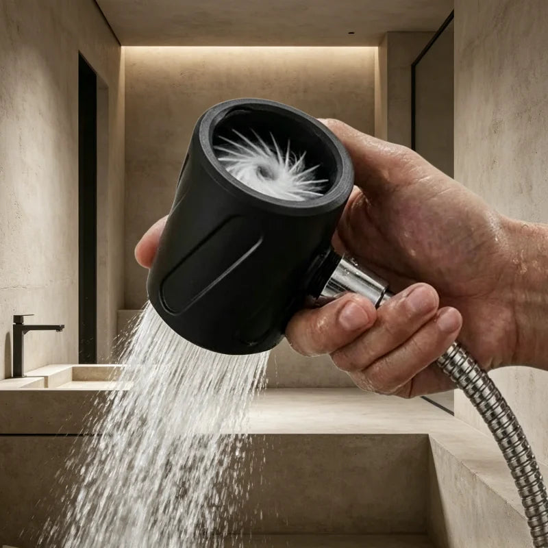 1PC 3D Printed Handheld Shower Head for Men High Pressure Spiral Nozzle Circular Massage Flushing Shower Head Accessories Oasis Select