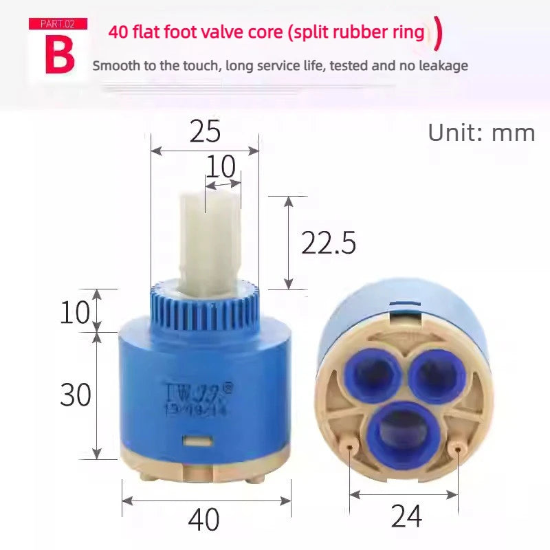 Faucets Mixing Spool Valve 25 MM/35 MM/40 MM Cartridge Ceramic Mixer Tap Kitchen Bath Basin Shower Taps Accessories Oasis Select B-JJ40MM