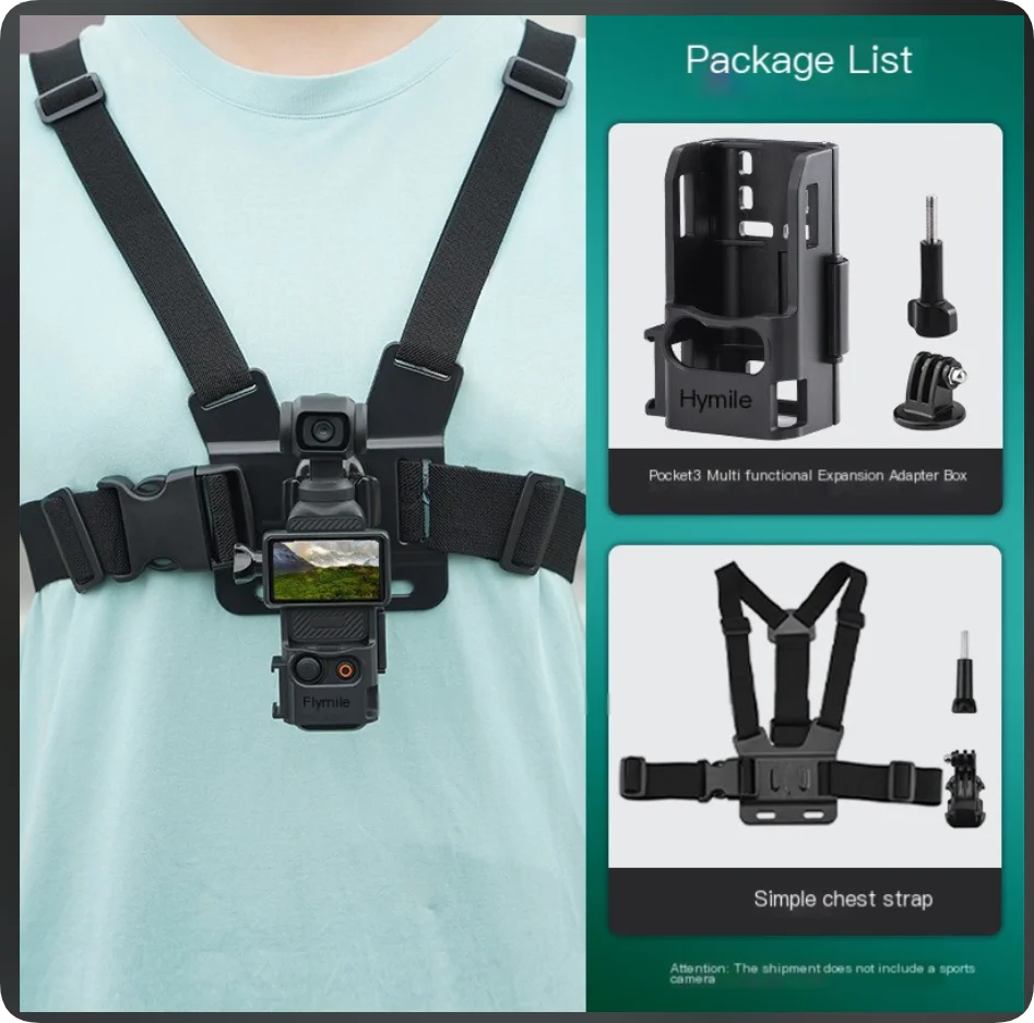 DJI Osmo Pocket 3/4 Extension Bracket Frame + Cold Shoe