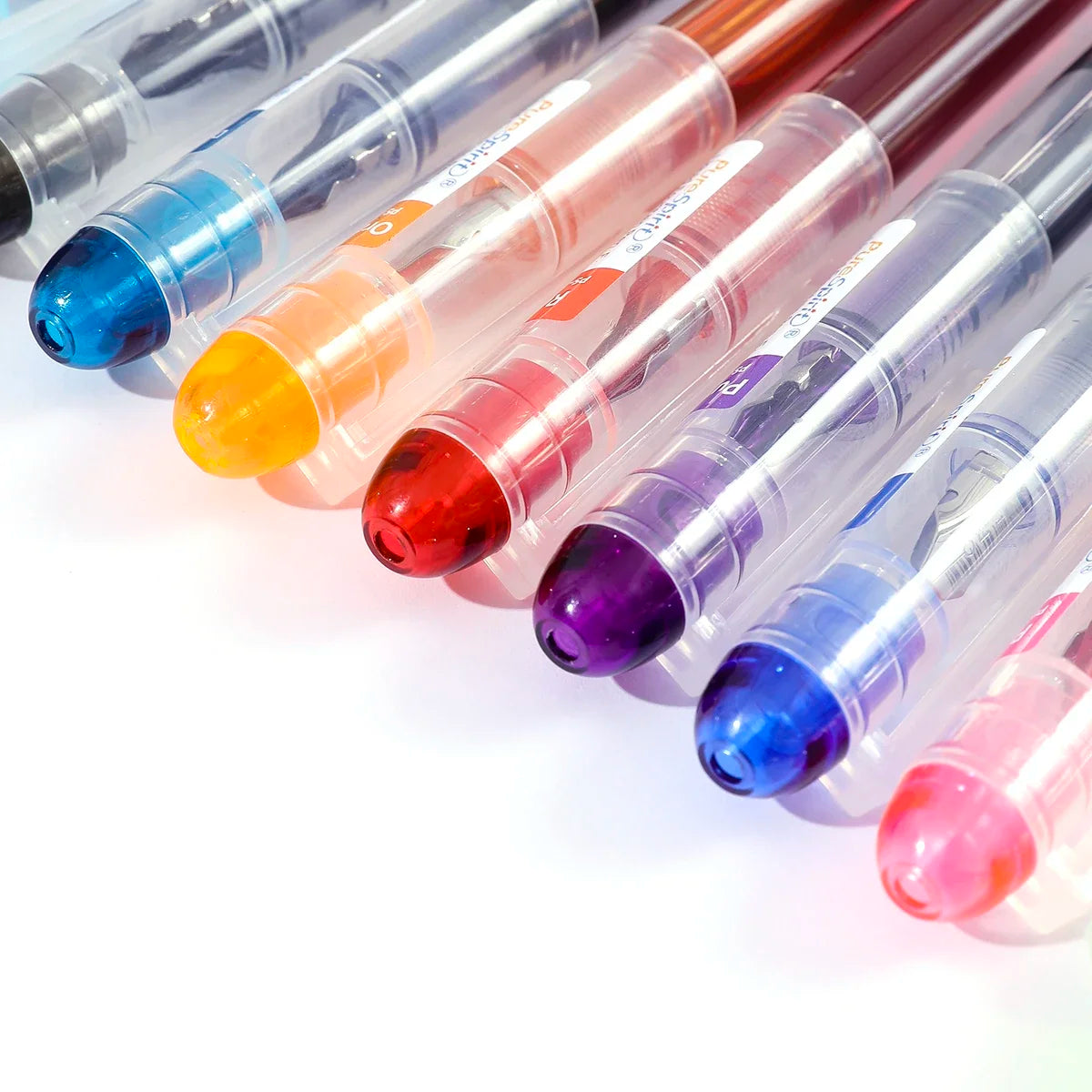 9pcs Colored Disposable Fountain Pens for Writing 9 Assorted Color Large Capacity Extra Fine Nib Classic Colorful Pen Set Oasis Select