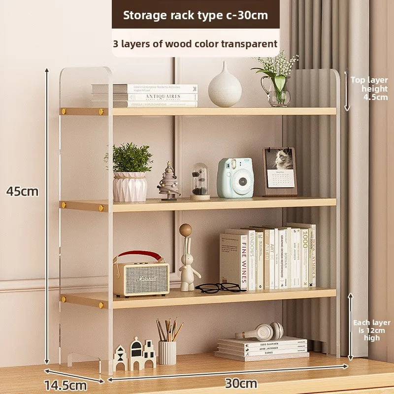 Multi-functional Cosmetics Shelf Desktop Multi-layer Finishing Shelf Multi-layer Shelf Storage Oasis Select Log color 30-3A