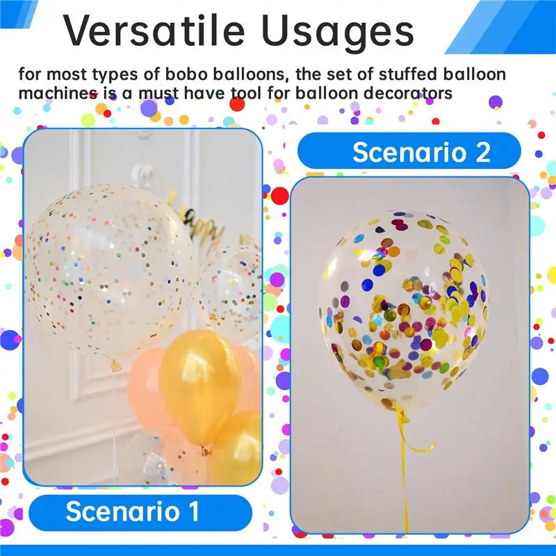 LIKE WISH Balloon Opening Tool 2 Pieces Balloon Expansion Tool Filling Confetti Mouth For Transparent Bobo Balloon Opener Oasis Select