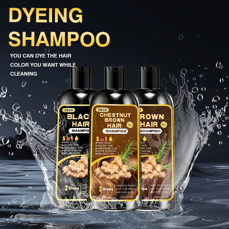 New hair dye shampoo 5-in-1, containing ginger and biotin. Long-lasting color retention and coverage of gray hair. Long-lasting Oasis Select
