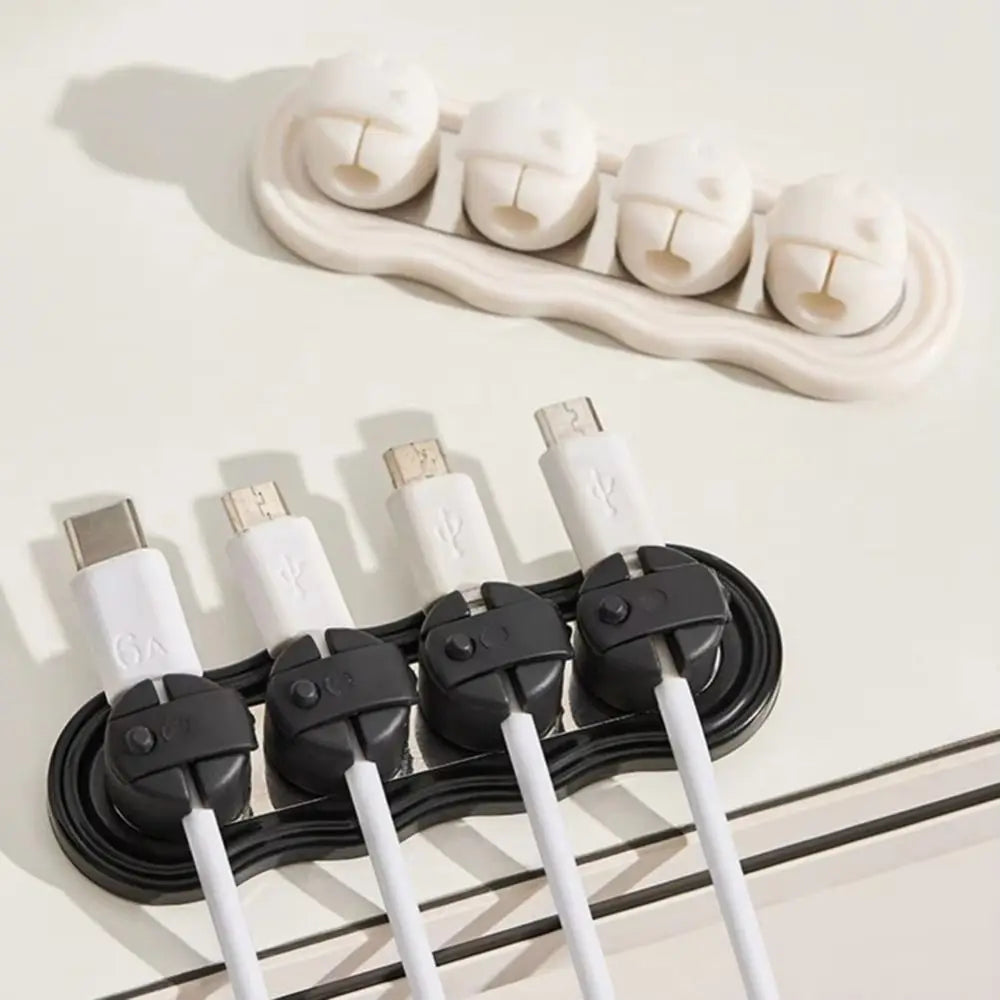 Self-Adhesive Multi Cord Holder Reserved Wire Slots Built-in Magnet Wire Management Clips Powerful Magnet Slim Lightweight Oasis Select
