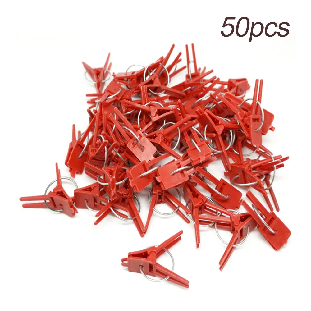 50 Pcs Plant Grafting Clip Plastic Gardening Tool Vegetable Fixed Garden Tools Anti-fall Clamp for Vegetables Tomato Watermelon Oasis Select