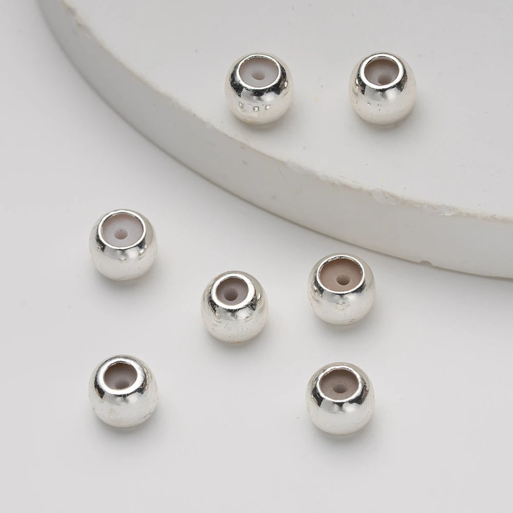 20pcs 3/4/5/6mm 18K Gold Stopper Silicone Slider Brass Beads Adjustable Positioning for DIY Jewelry Bracelet Necklace Making Oasis Select