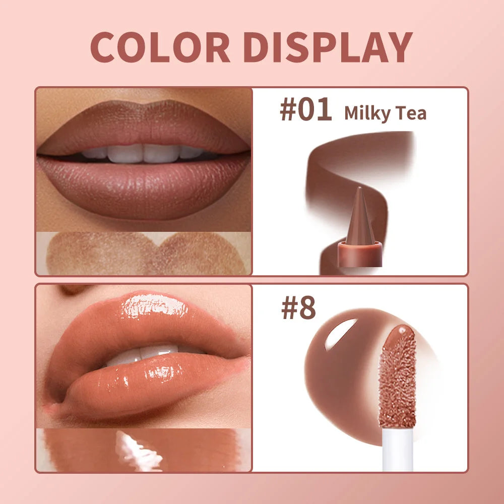 3D Lip Liner & Lip Gloss Set Moisturizing Hydrating Formula Define Lips for Multiple Occasions Usage Natural Finish Makeup Oasis Select