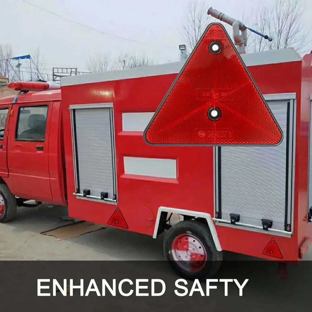 Red Triangle Reflectors Rear Reflectors Safety Warning For Trailer Bike Motorcycle Truck Boat Car Accessories Oasis Select
