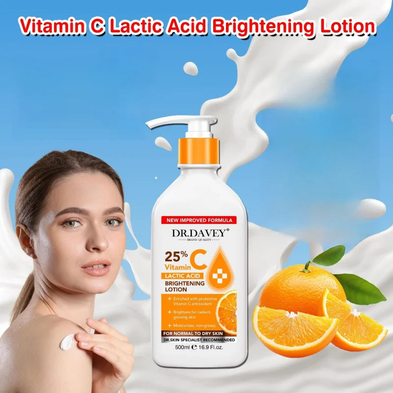 DR.DAVEY 500ml Vitamin C Body Lotion – Brightening & Moisturizing