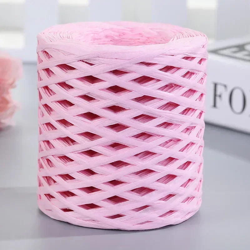 Natural Raffia Straw Yarn 200M Roll For Knitting Crocheting Paper Threads DIY Handmade Summer Sunhat Beach Bag Material Oasis Select 07